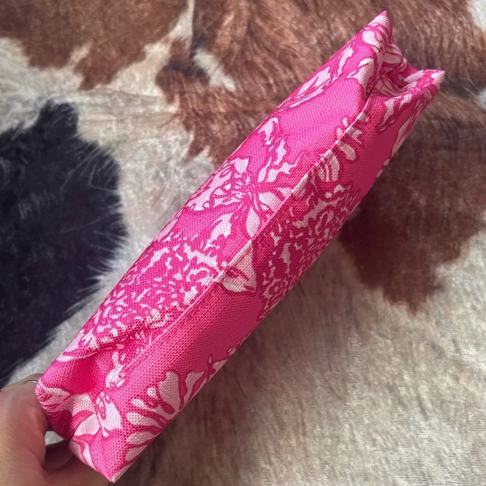 Brand New Estee Lauder x Lilly Pulitzer Cosmetic Bag Bronzers PUR Barbie Brush